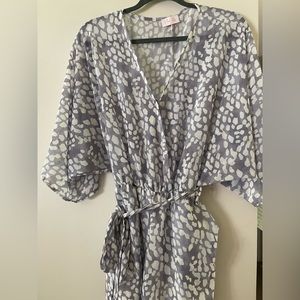 Pink Lily grey/purple romper. NWOT.